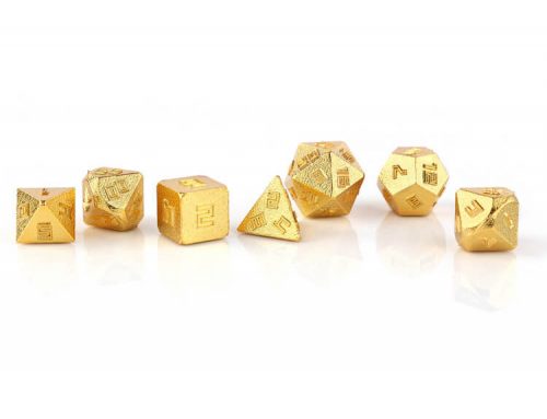 Nian Shiny Gold  Zinc Alloy Dice