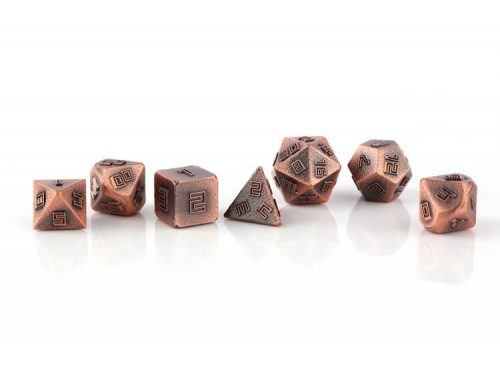 Nian Antique Copper Metal DND Dice