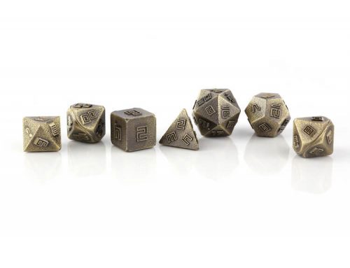 Nian Antique Gold Metal dice