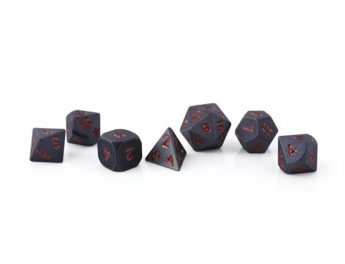 Nian Custom Metal Dice For Dungeons and Dragons(Black Nickel)