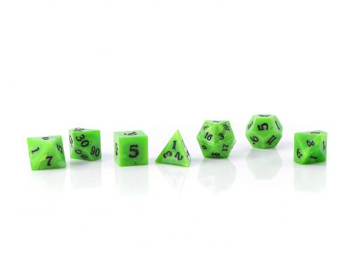 Nian Sharp Edge Acrylic Dice 7RPG Dice For D&D Board Game Green