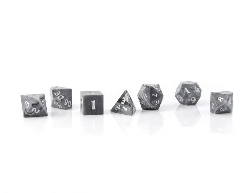 Nian Sharp Edge Polymer Dice Marble Black And White